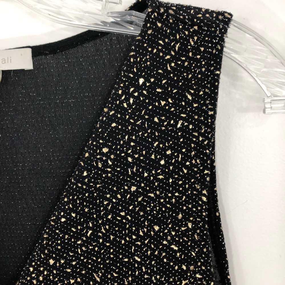 Anthropologie Eri + Ali Evita Surplice Shimmer Top Small - Picture 4 of 10